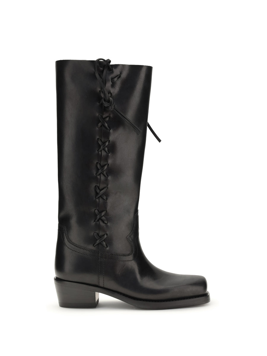 Boots Roxanne Black Calfskin Calf Leather