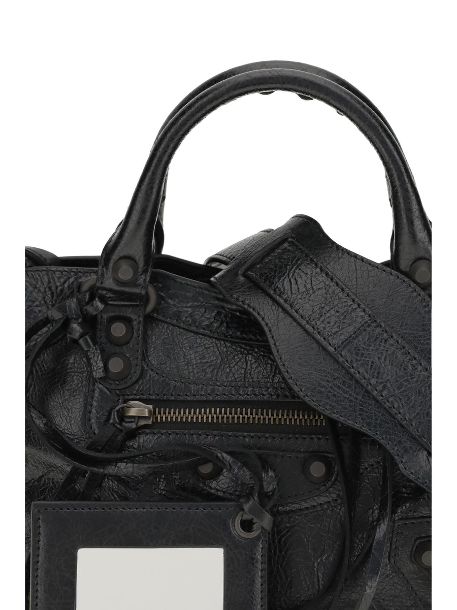 Shoulder Bag Le City Mini Black Lambskin Leather