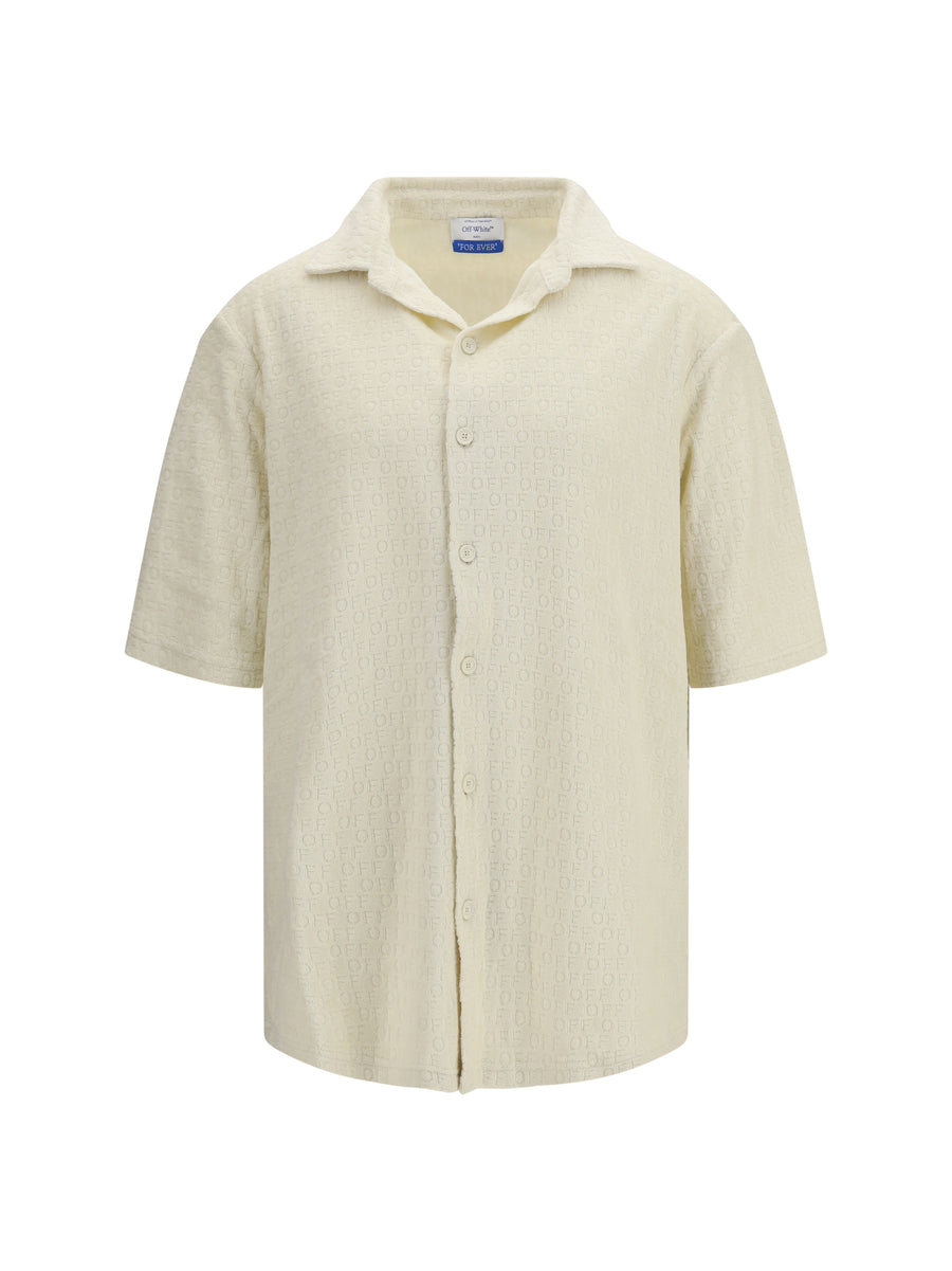 Bowling Shirt Terry Cream Polyamide