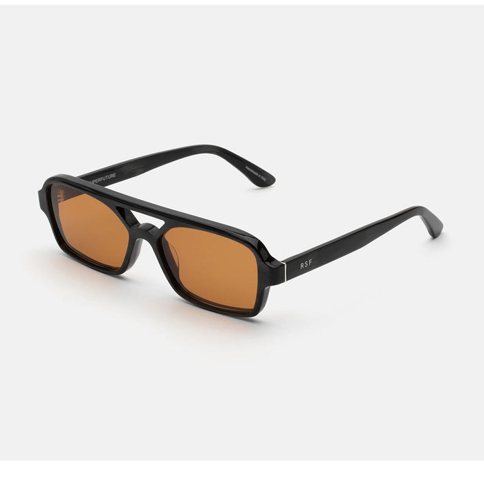 Retrosuperfuture VICO BLACK CAT Orange Nero Acetate Occhiali Da Sole