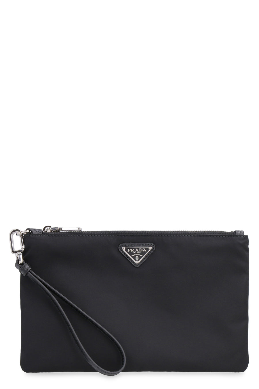 Re-Nylon Pouch-Bag With Logo Black Polyamide Clutch Bags