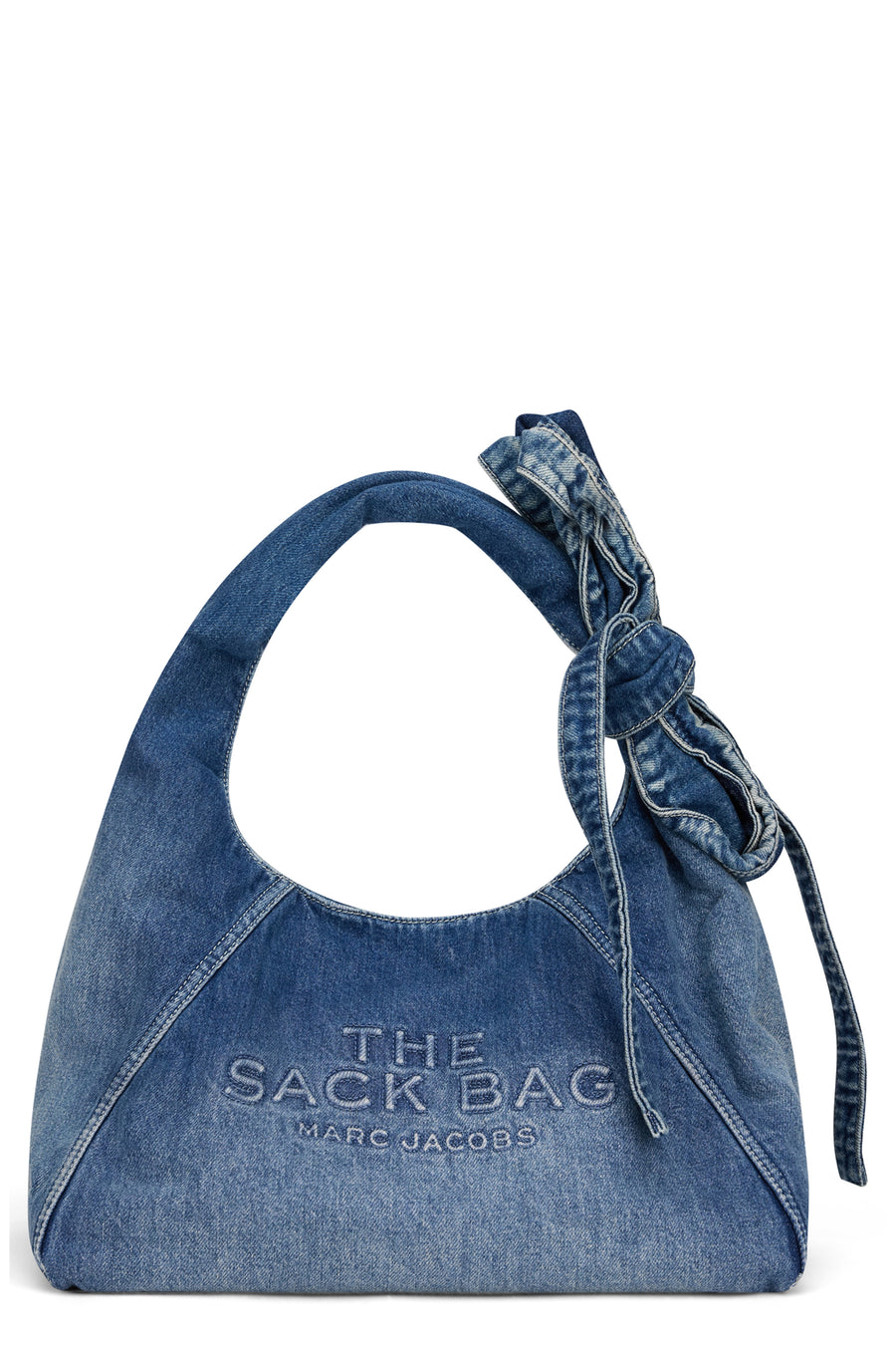 Denim Shoulder Bag Medium Wash Indigo Cotton Handbags