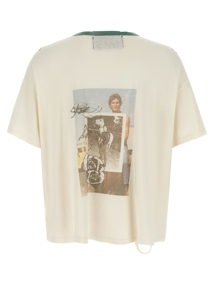 Back To Life Ringer T-shirt White Cotton