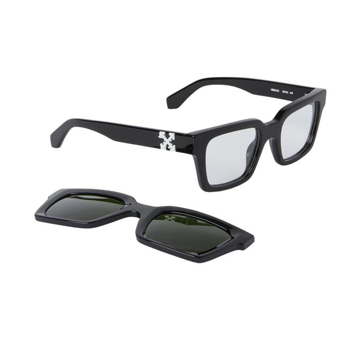 Off White OERI14C CLIP ON 1055 Black Green Nero Acetate Occhiali Da Vista