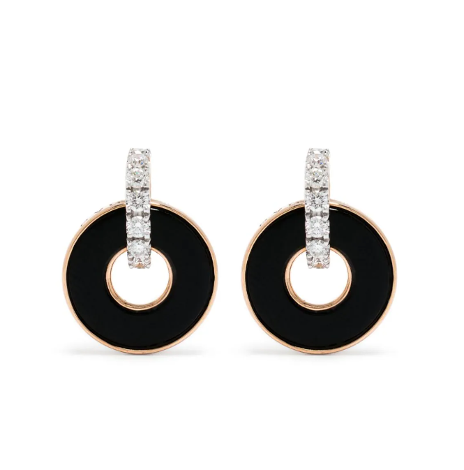 Ponte Vecchio 18kt Rose Gold earrings in black