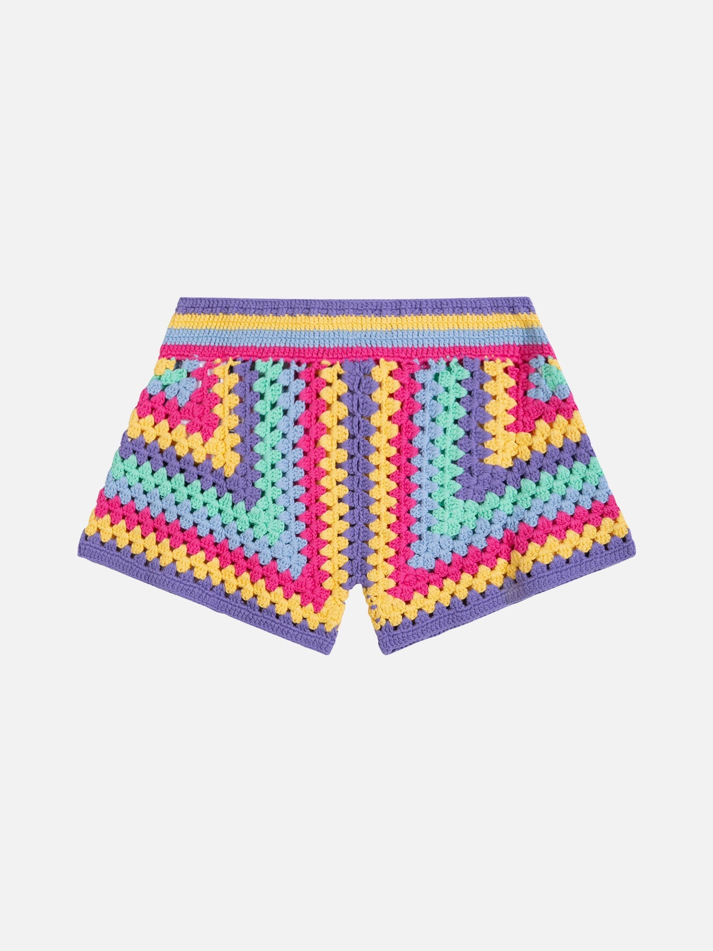 Girl Crochet Shorts Purple Bottom_apparel