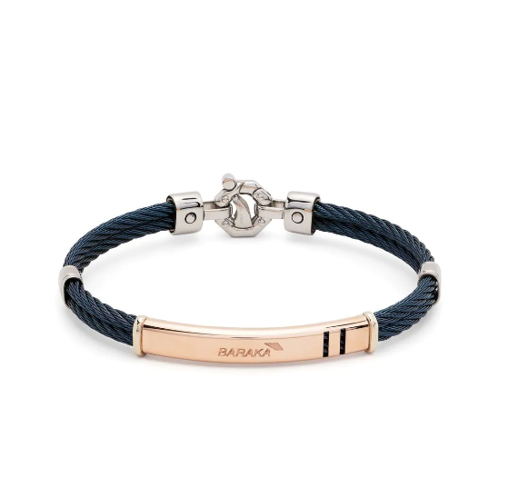 Barakà 18Kt Rose Gold bracelet in navy blue
