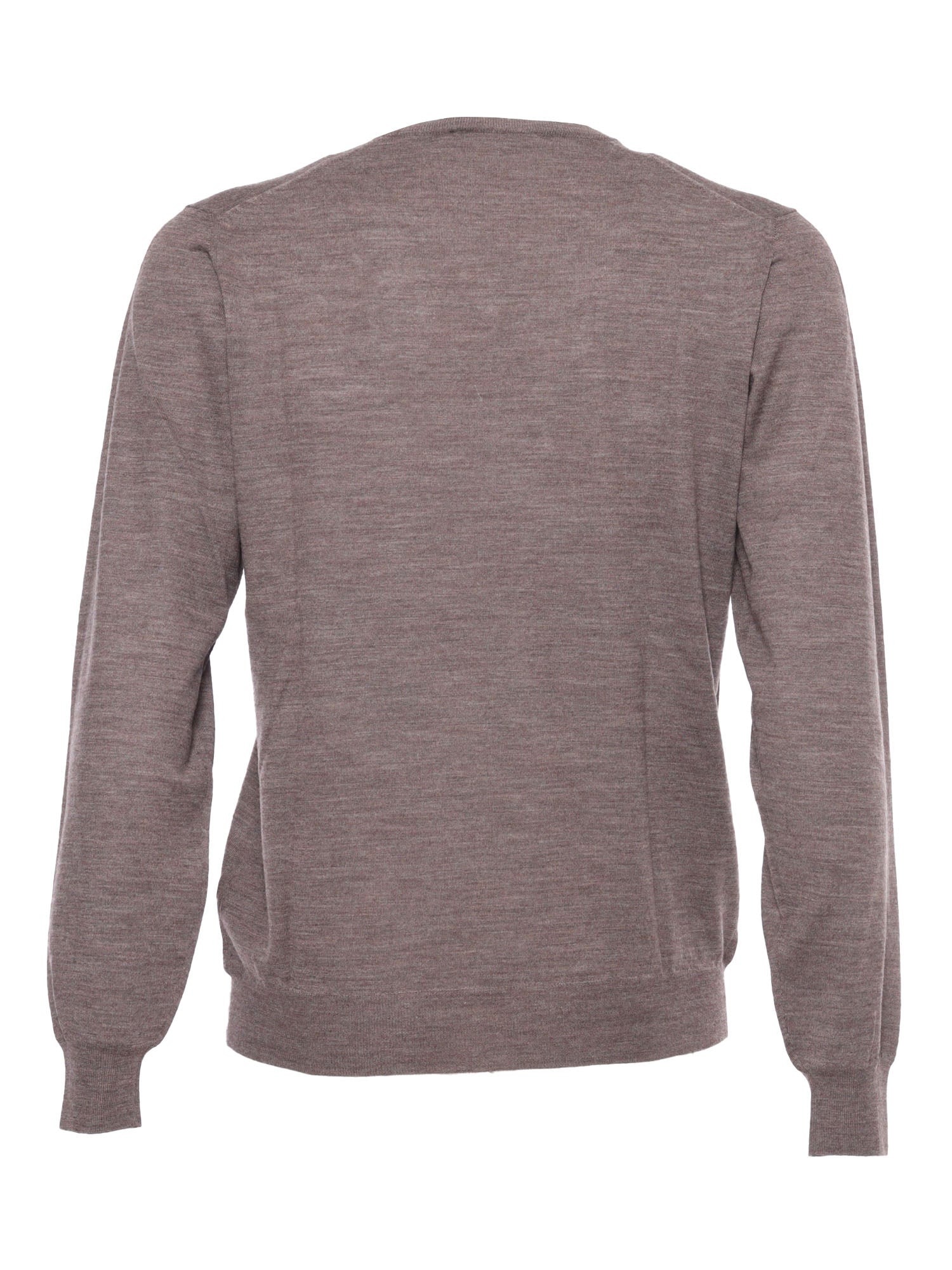 V-Neck Pullover Beige Virgin Wool V Neck