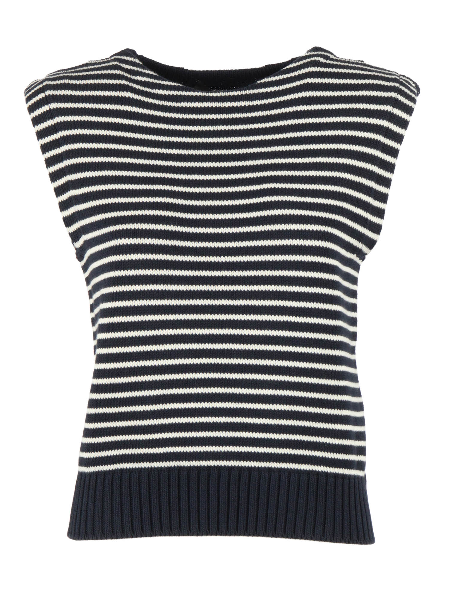 GILET Blue Cotton Polyester Vest