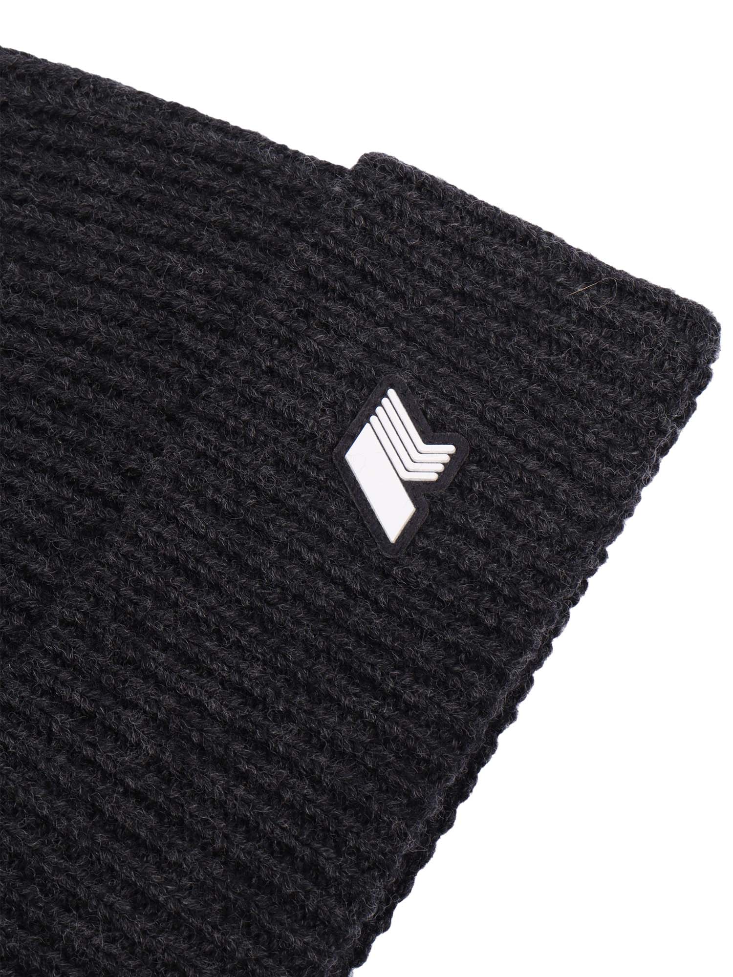 P. Vincienne Cardigan Stitch Cap Black Hat