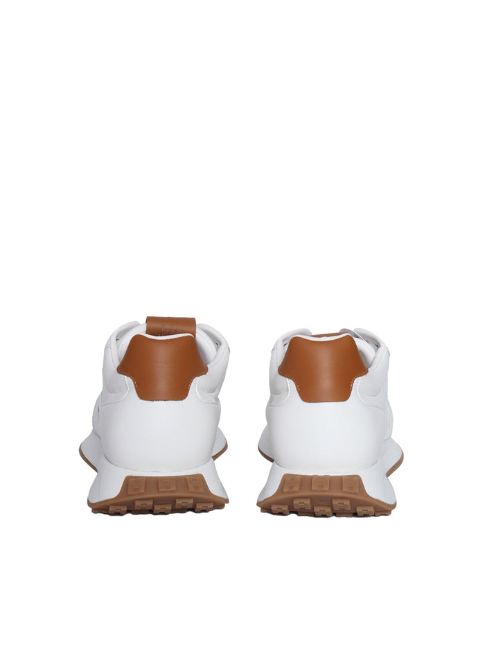 H601 Lace-Up Sneakers With H Patch White