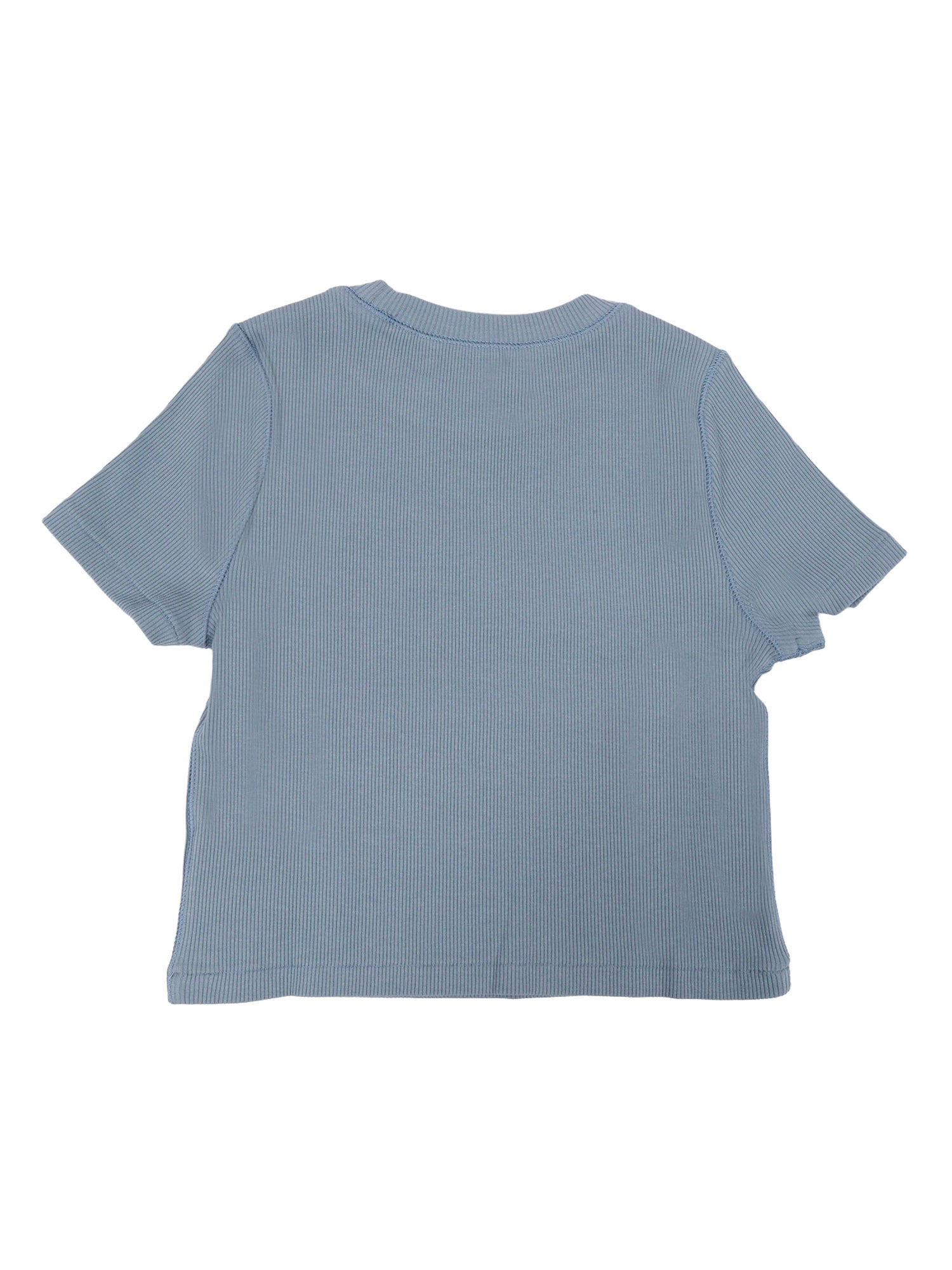 KNIT-T-SHIRT Blue Cotton Elastane Short Sleeves T-shirt