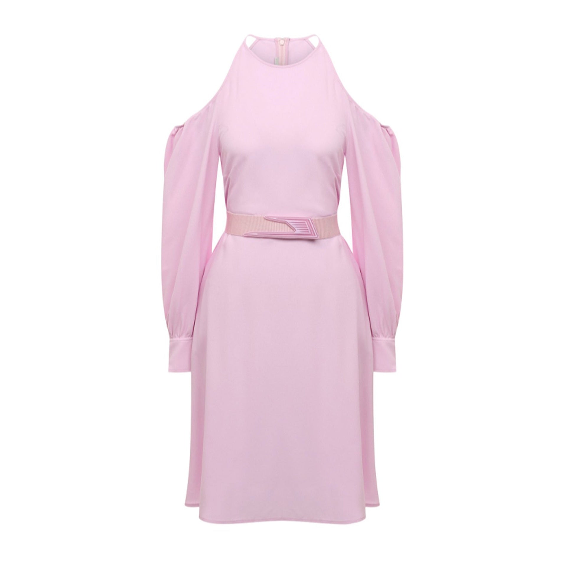 Stella Mccartney Cut Shoulders Dress Pink Viscose Poliestere
