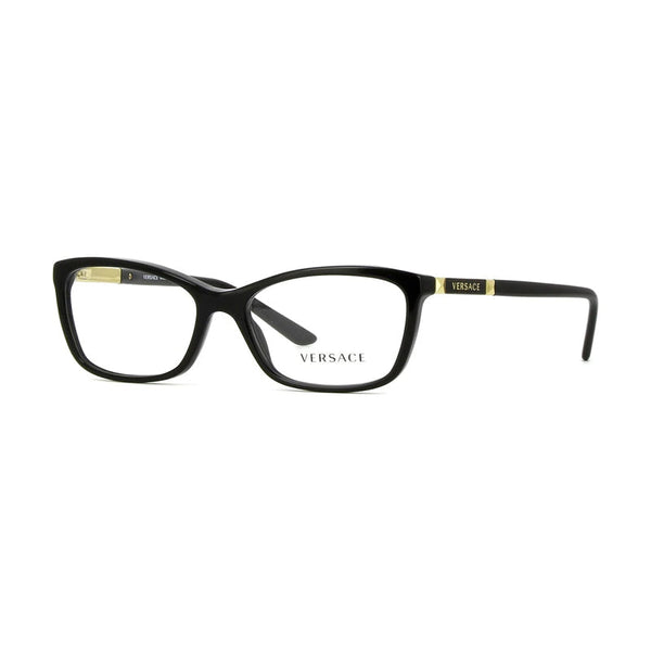 Versace Eyeglasses Rectangle Full Rim, Black Frame And Clear Demo Lenses Lens Ve3186gb1 Sunglasses