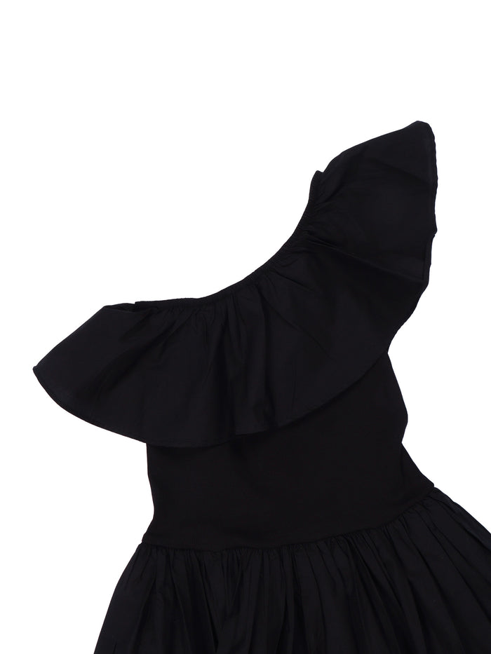 Chloey Dress SS Black Cotton Organic
