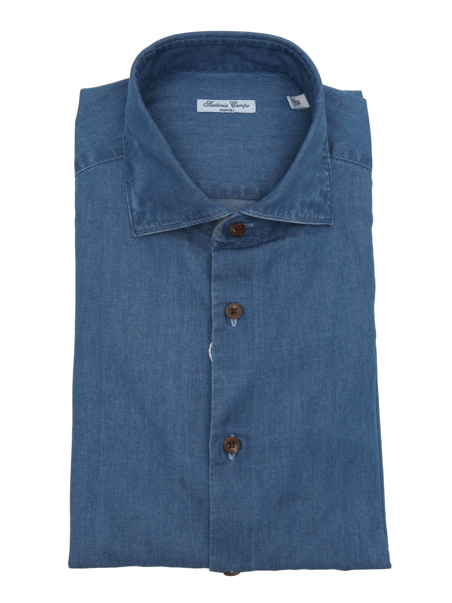Mens Shirt Blue Cotton