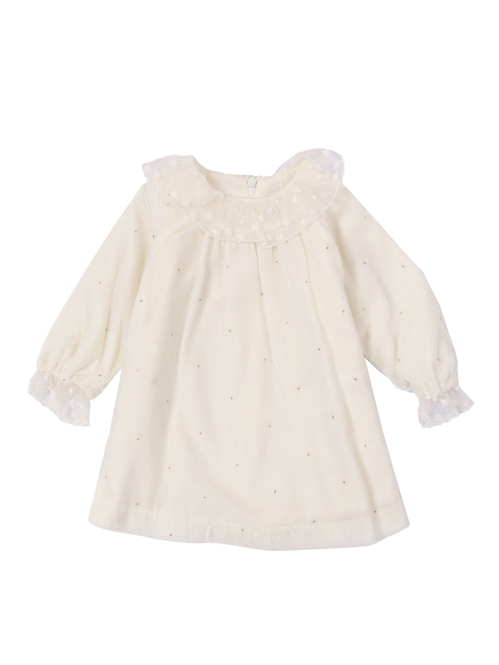 DRESS White Viscose Nylon Lining Cotton