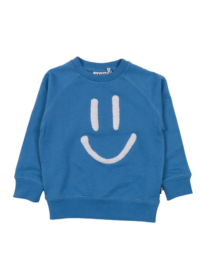 Mike Sweat shirt Blue Cotton Organic Sweatshirt