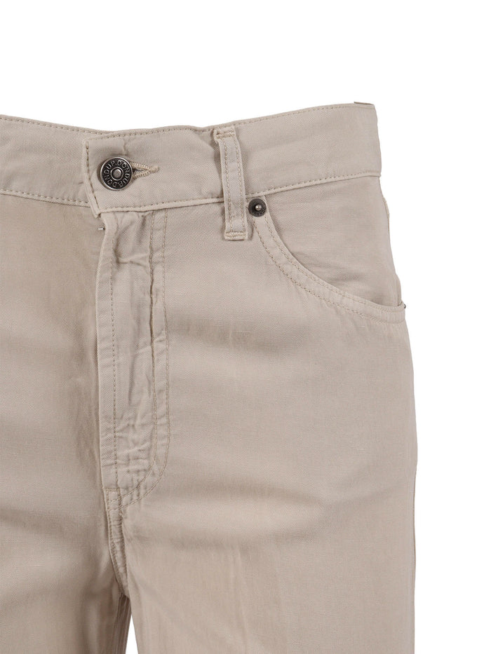 AMBER PANTS Beige Lyocel Linen Cotton Jean