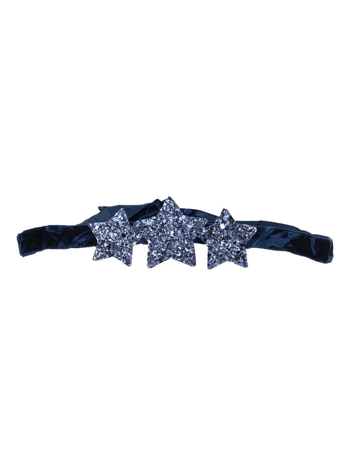 Glitter Stars Belt Blue Polyamide