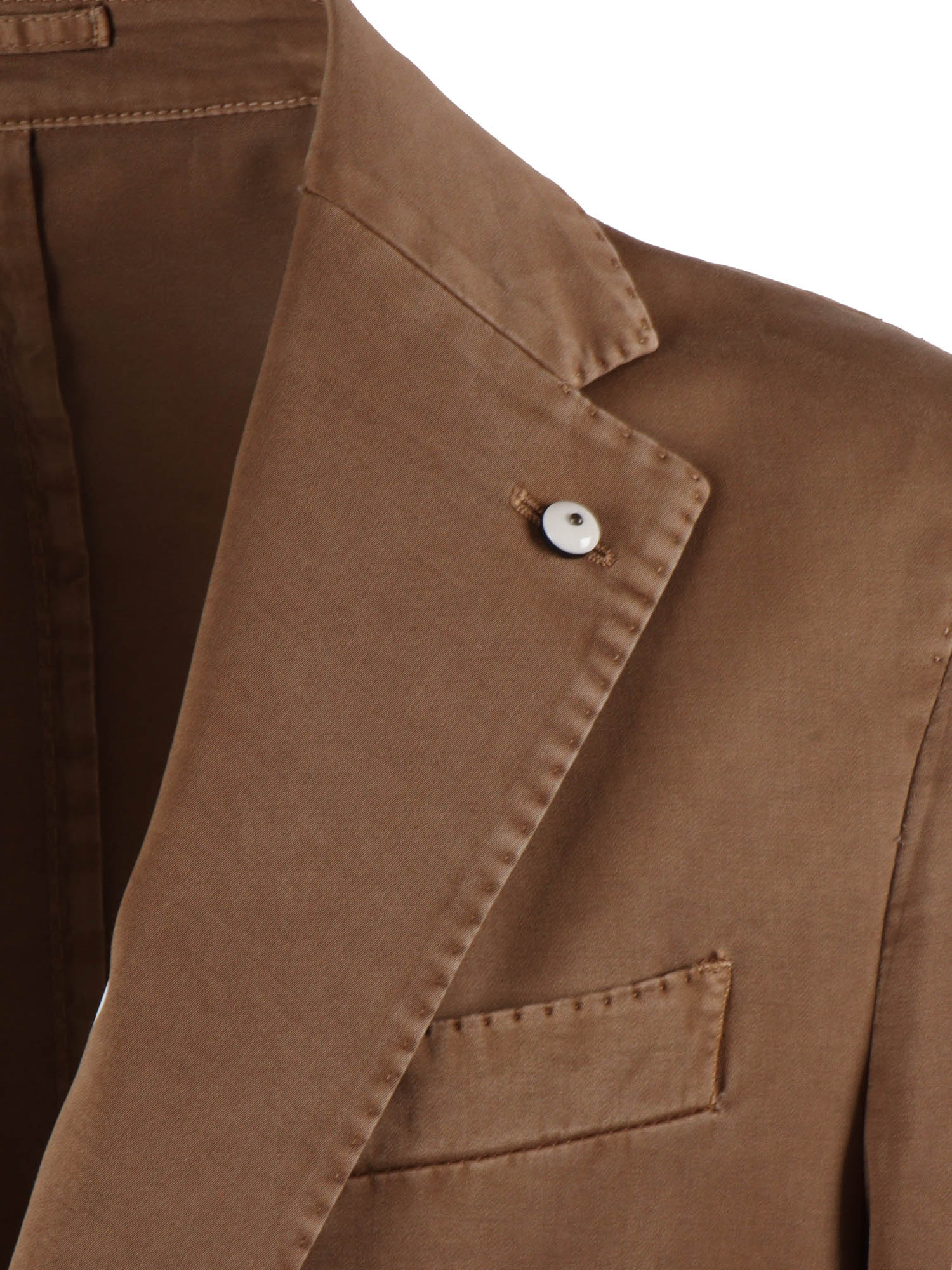 Jacket Brown Cotton Silk Elastane