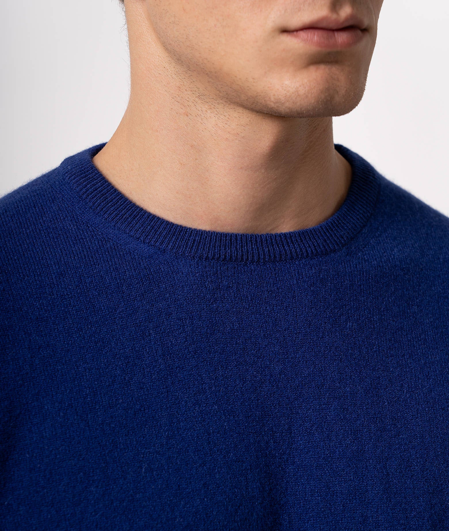 Crewneck Cashmere Sweater Ottawa Blue Basic Light Kintwear