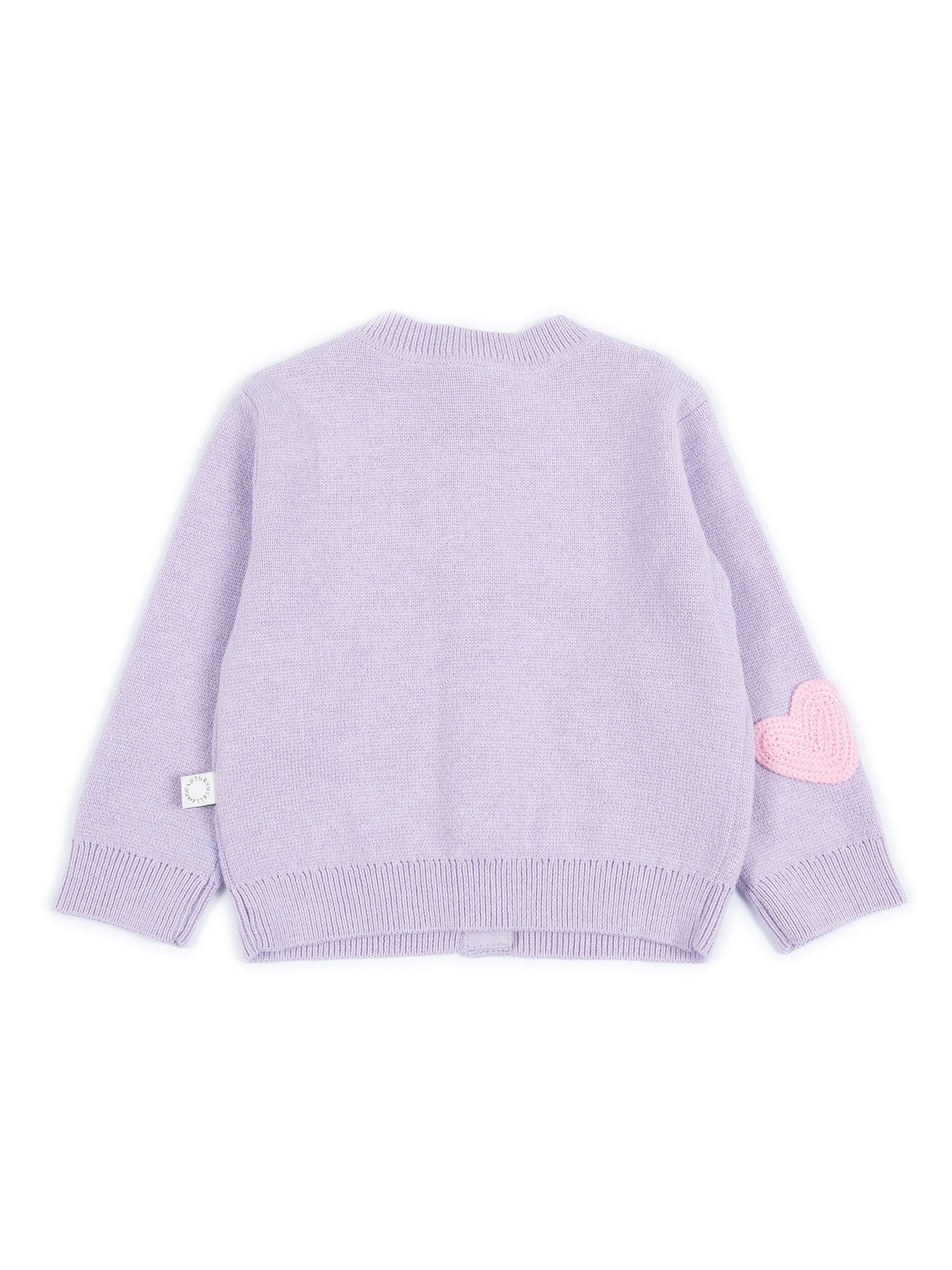 Knit Cardigan Purple Cotton Wool
