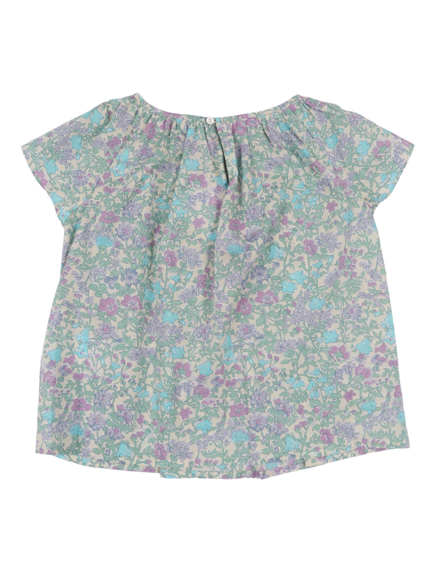 SMOCKEE GRENADE BLOUSE Light Blue Organic Cotton