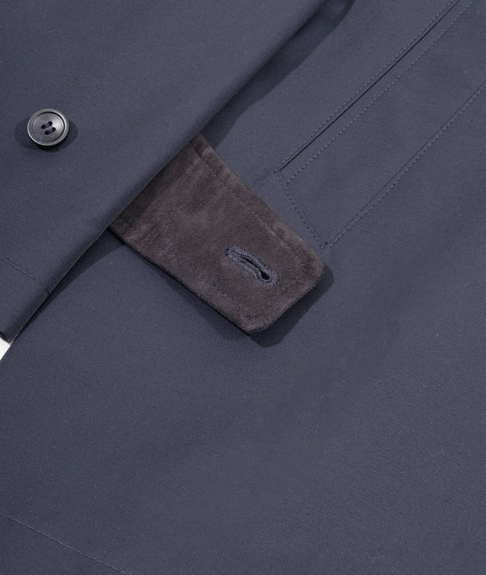 Cotton Mac Coat Blue Impermeabile U.1 Petto M/giro