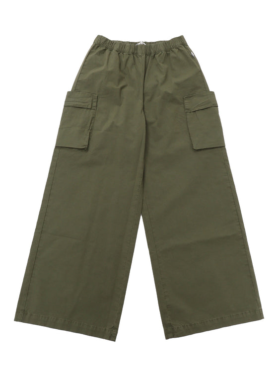 Pants Green Cotton Elastane