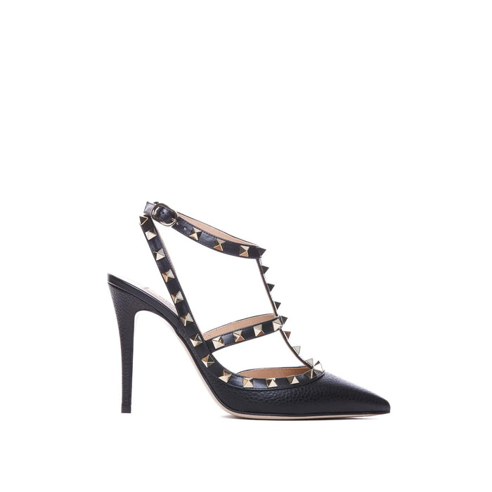 Garavani Rockstud Pumps Black Calf Leather
