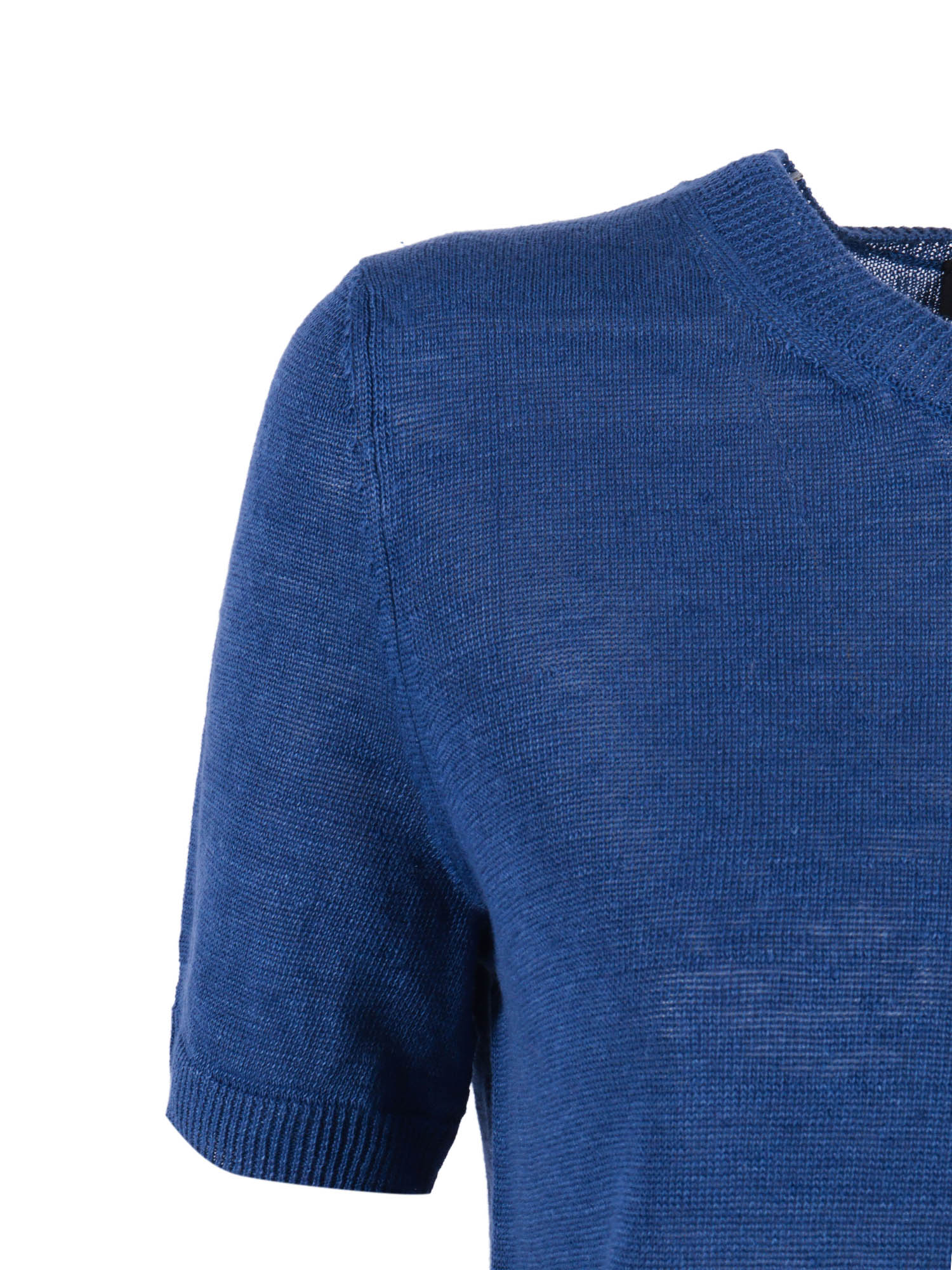 SWEATER Blue Linen Crewneck