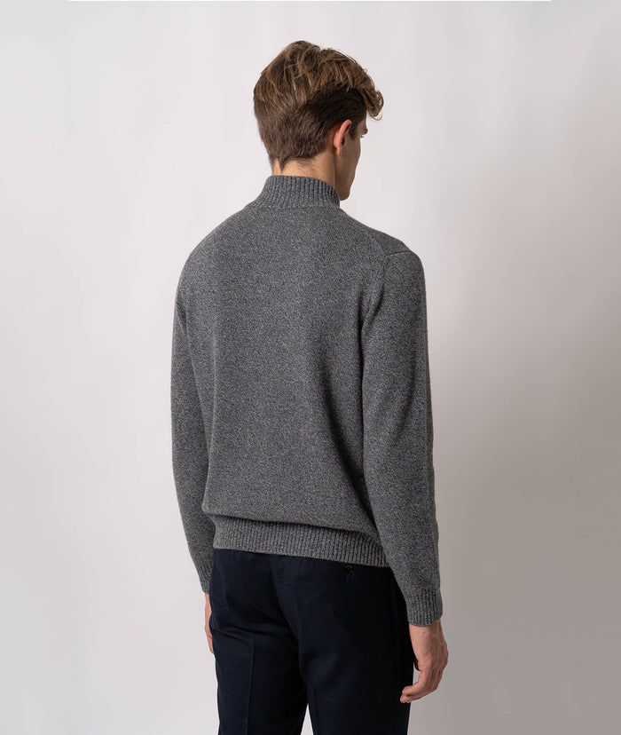 Half-Zip Cashmere Sweater Anversa Darkgray Knitwear