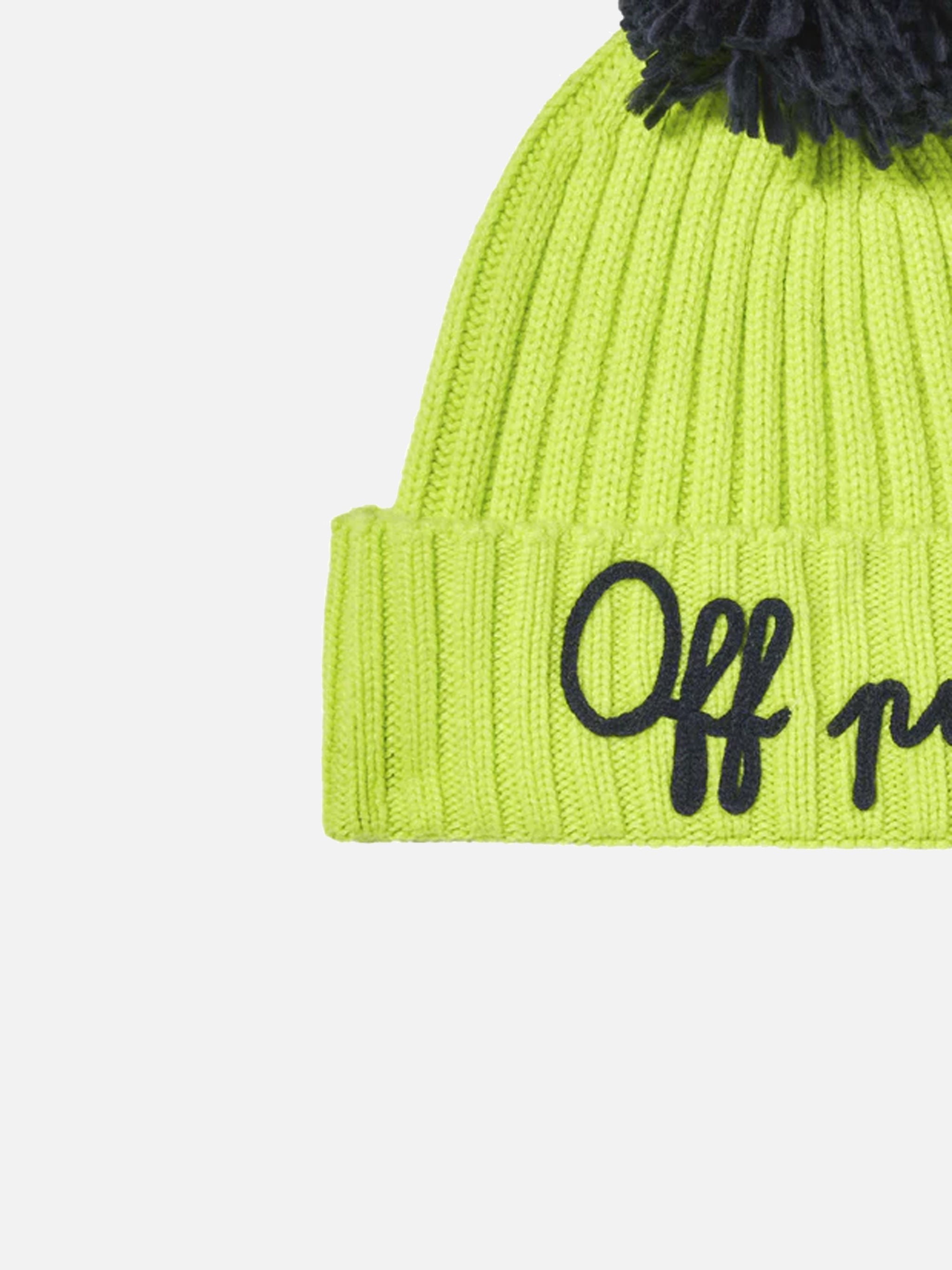 Boy Fluo Yellow Beanie With Pompon Hat