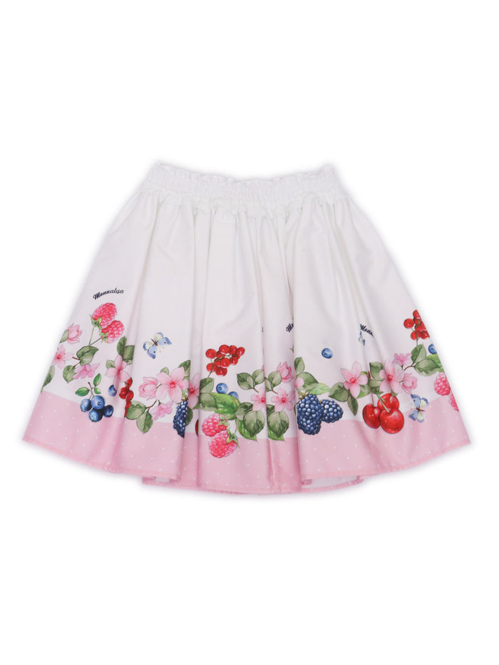 COTTON SKIRT White