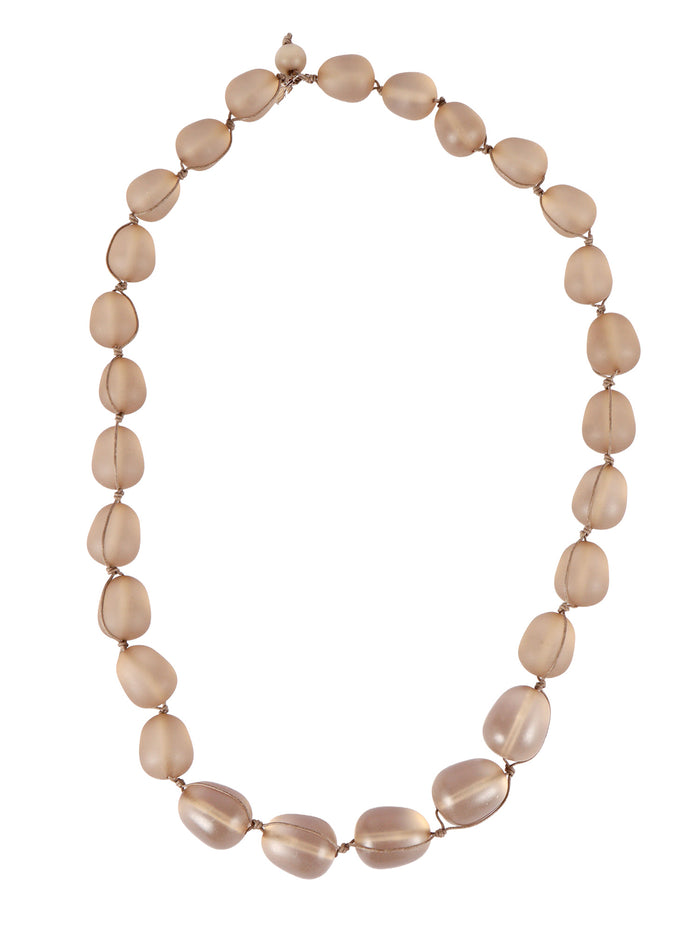 NECKLACE Brown Resin Tin Alloy