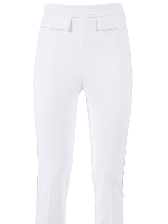 TROUSERS White Polyester Elastane Pant
