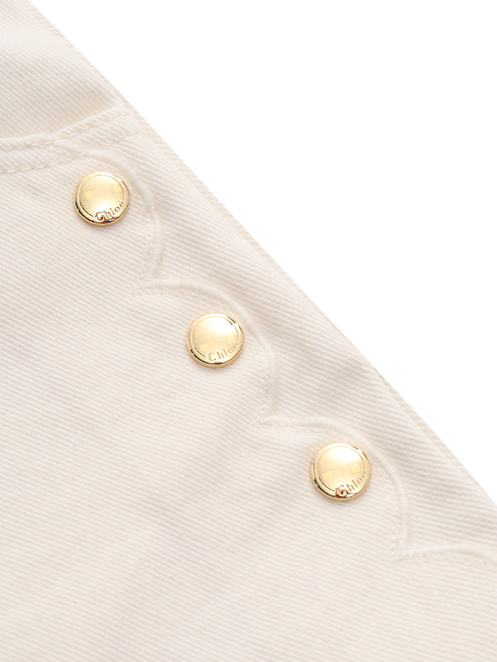 SHORTS White Cotton Fabric 2