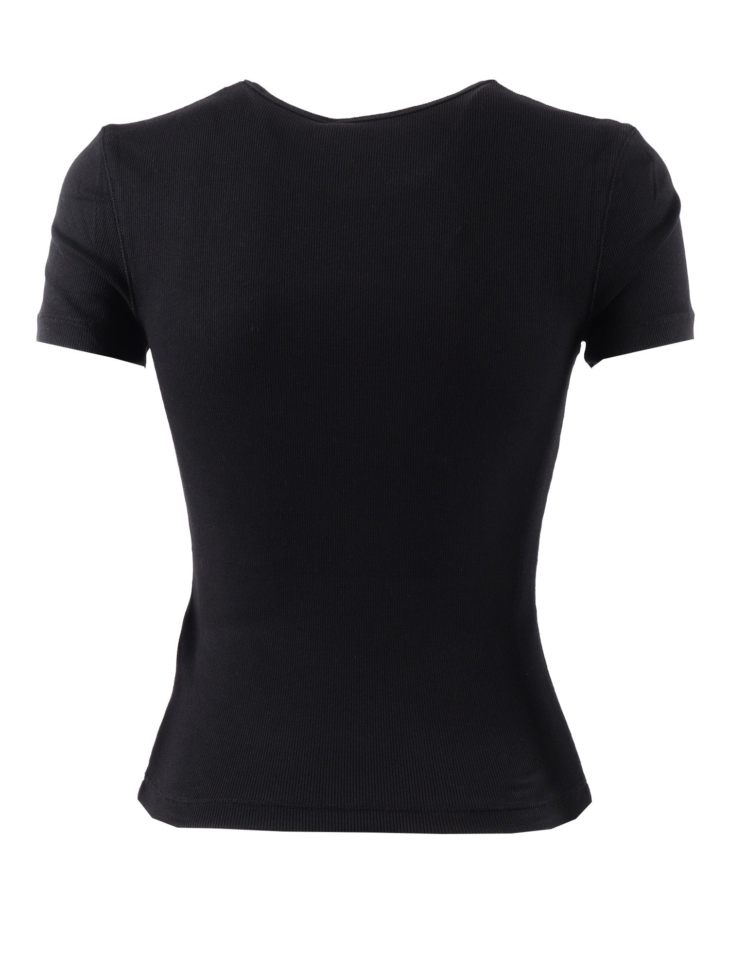 Tops Black Cotton Elastane Top