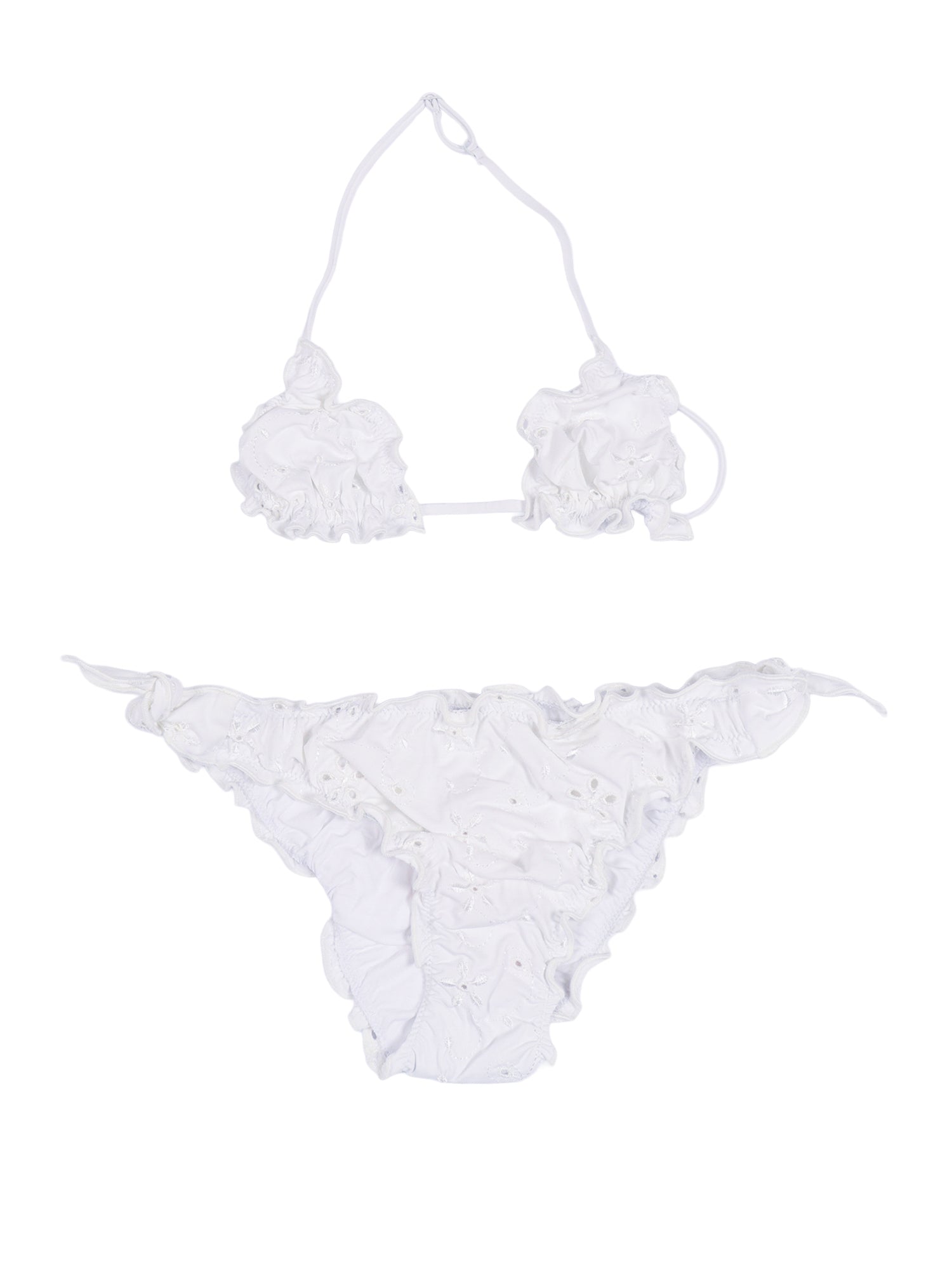 Cris-Sangallo Flower Embry 01 White Polyamide Elastane Bikini