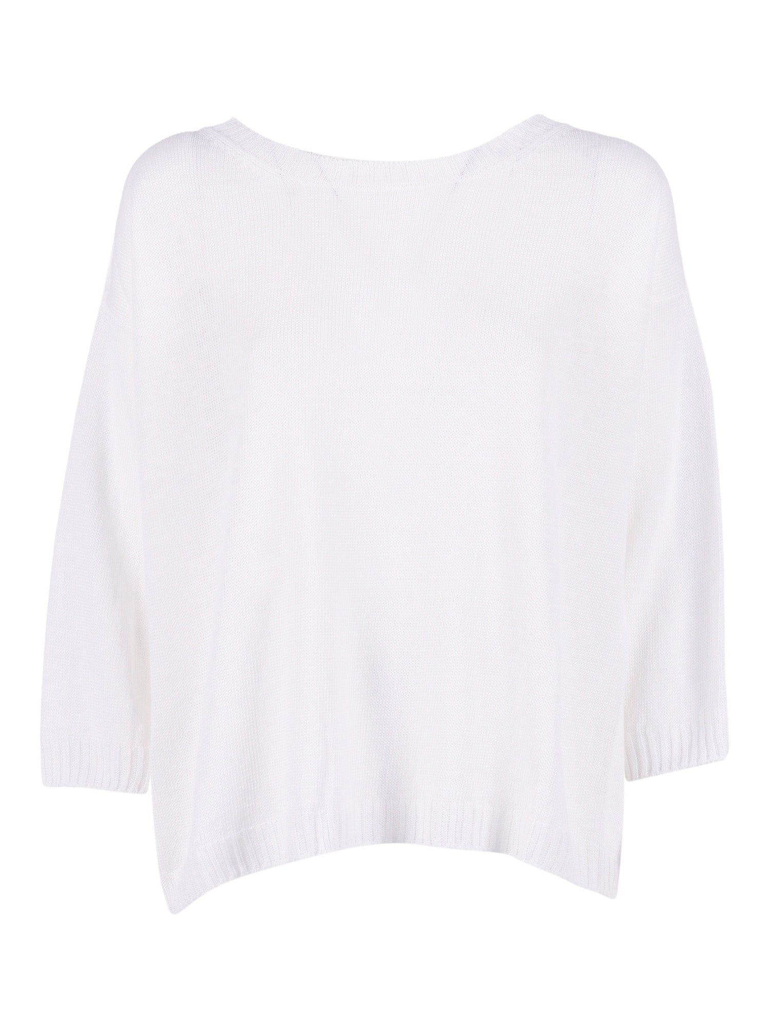 SWEATER White Linen Crewneck