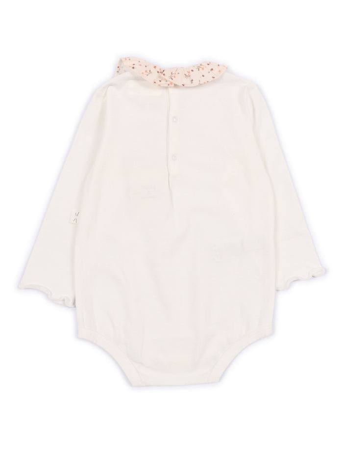 BODY White Cotton Elastane Collar Suit