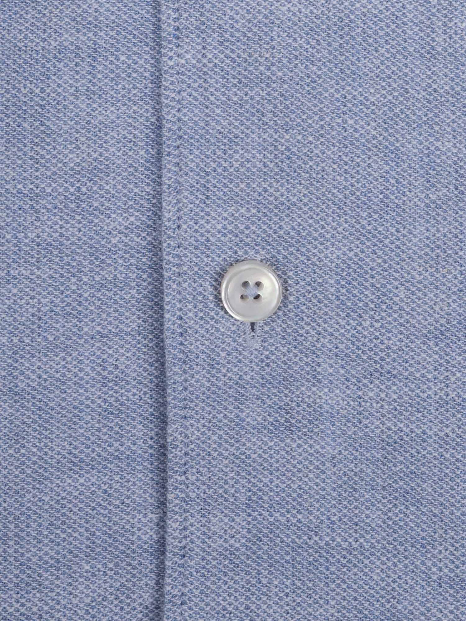 Shirt Blue Cotton Linen
