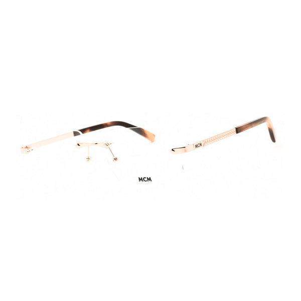 Mcm Eyeglasses Rectangle Rimless, Shiny Rose Gold Frame And Clear Demo Lenses Lens Mw5018-H028 Sunglasses
