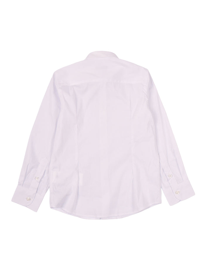 Basic Shirt White Cotton Polyamide Elastane