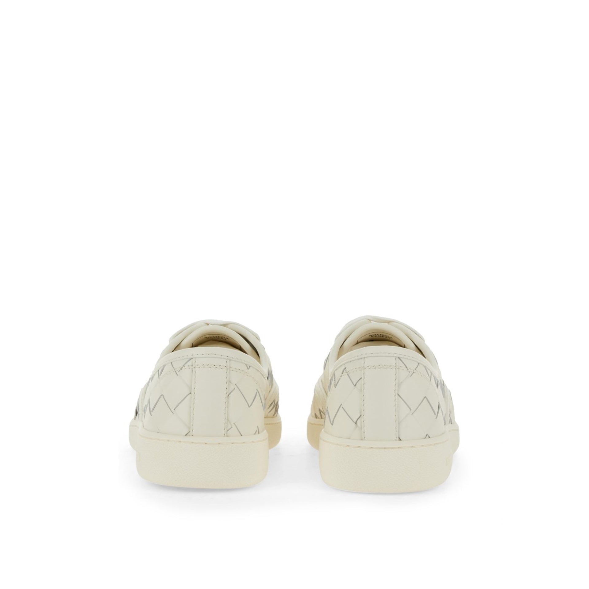 Intrecciato Leather Sneakers White Calf