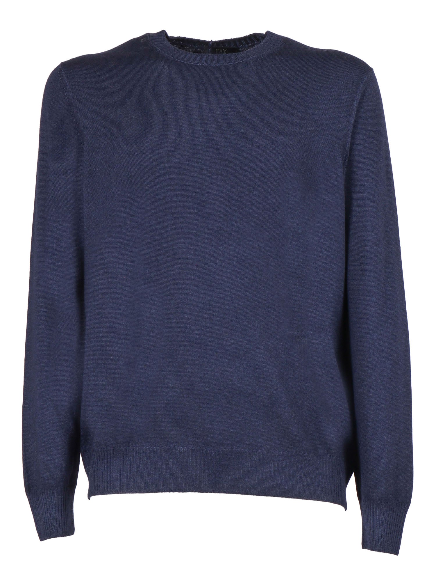 Crewneck Sweater Blue Virgin Wool