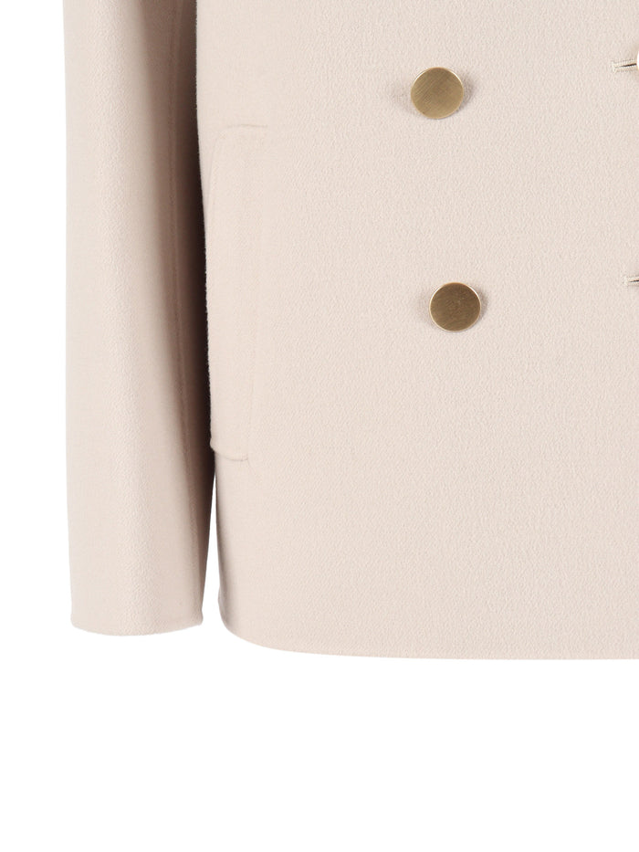 JACKET Beige Virgin Wool Lining Silk