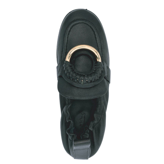 See By Chloe Hana Leather Loafers Black Calf