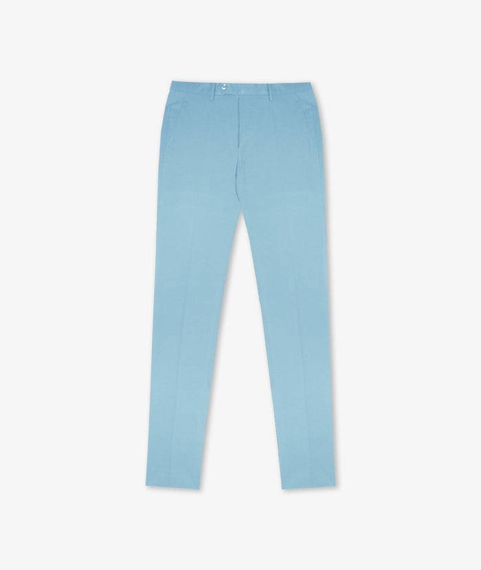 Cotton Chino Montauk Lightblue Trousers No Pinces